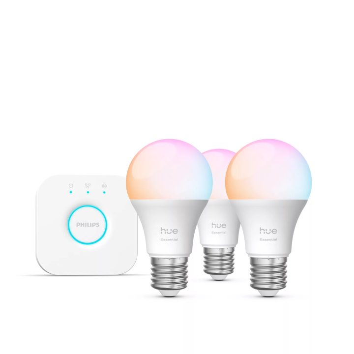Philips Hue White and Color Ambiance Starter Kit Essential: 3 Smart…