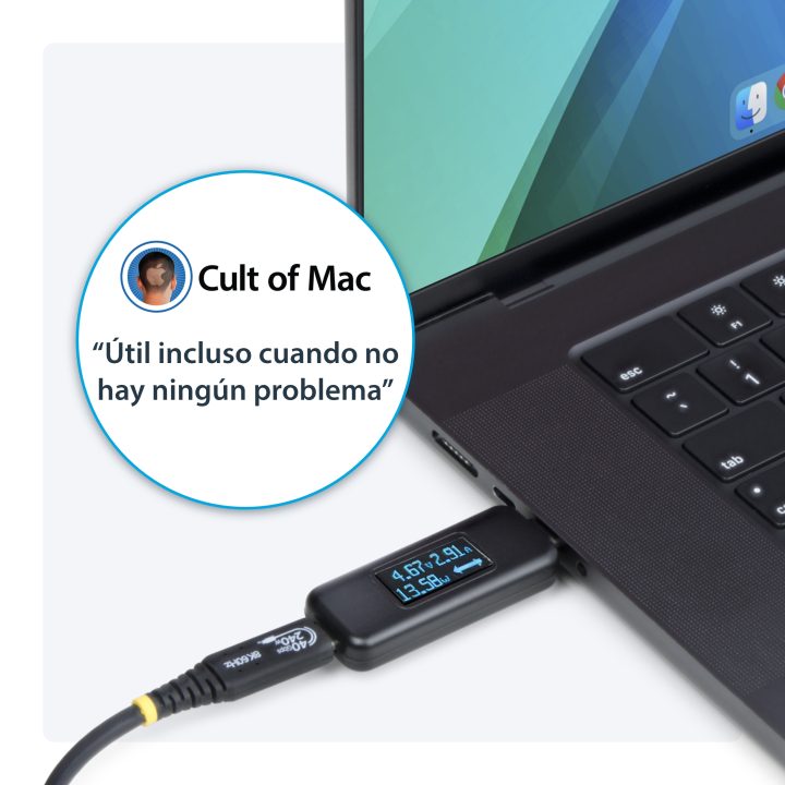 StarTech.com Multímetro Digital Probador de Corriente y Voltaje USB-C…