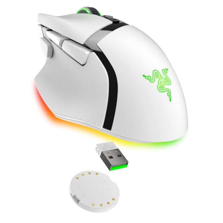 Rato Razer Basilisk V3 Pro 35K branco (RZ01-05240200-R3G1)