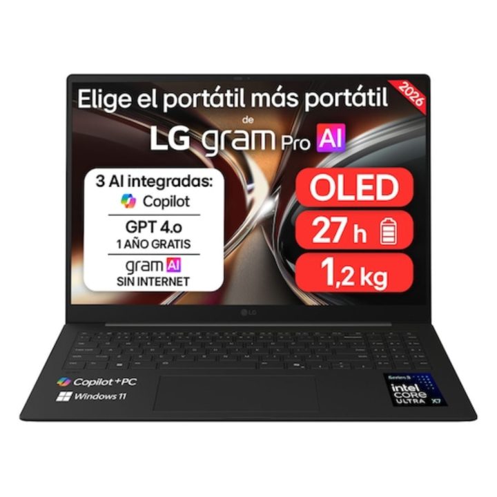 LG Gram Pro Copilot+ PC Intel Core Ultra X7 358H 32 GB 512 GB SSD 16"…