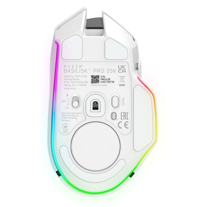 Rato Razer Basilisk V3 Pro 35K branco (RZ01-05240200-R3G1)