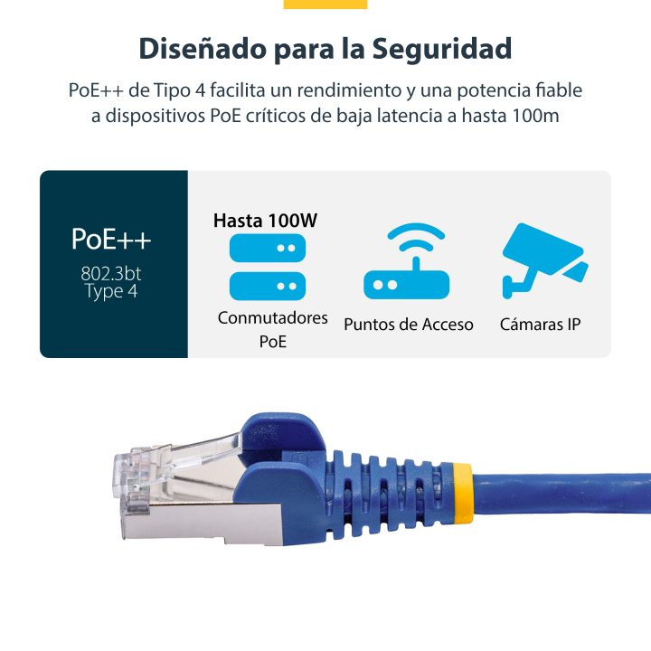 StarTech.com Blue CAT8 Ethernet Network Cable 50cm - Snagless -…