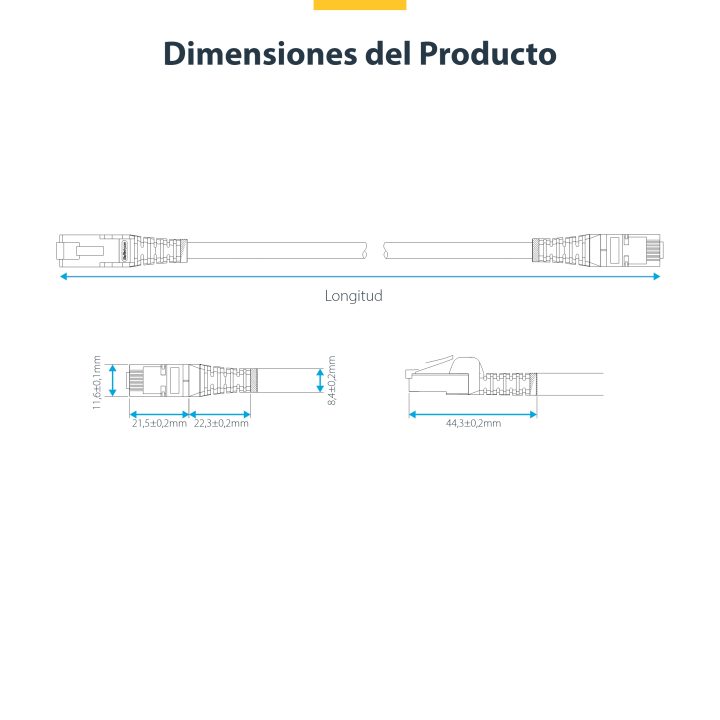StarTech.com Cabo de Rede Ethernet CAT8 Azul 50cm - Snagless - sem…