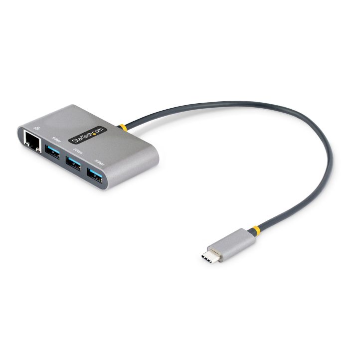 StarTech.com USB-C Hub Adapter with 3-Port USB-A Ethernet - Gigabit…