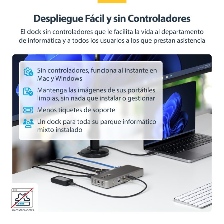 StarTech.com Estação de Acomodação USB4 - Sem Controladores - 4K…