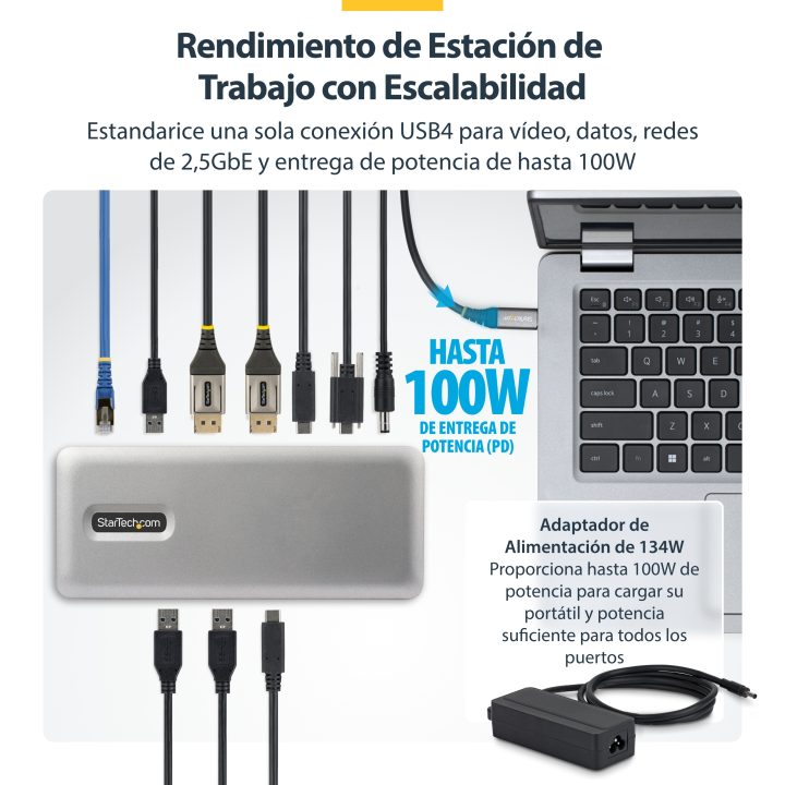 StarTech.com Estação de Acomodação USB4 - Sem Controladores - 4K…
