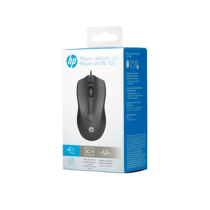 HP Ratón con cable 100
