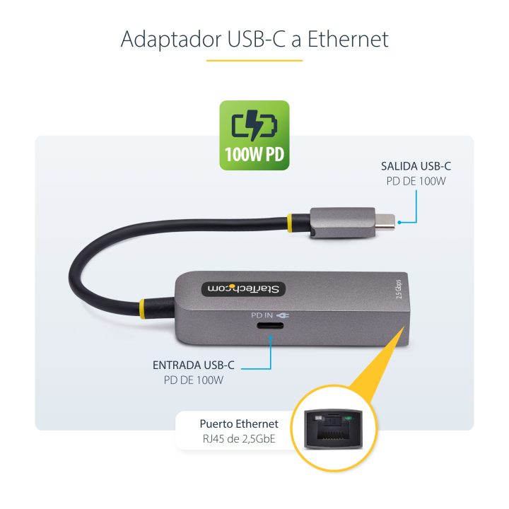 StarTech.com USB Type-C to Ethernet Network Adapter - External USB-C…
