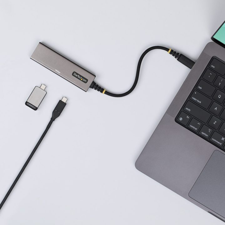 StarTech.com 4-Port USB-C Hub - 4-Port Type-C Splitter - 100W PD…