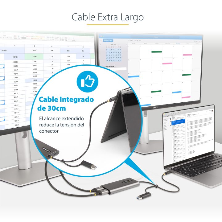 StarTech.com Adaptador USB-C a HDMI Doble - USB Tipo C a 2 Monitores…