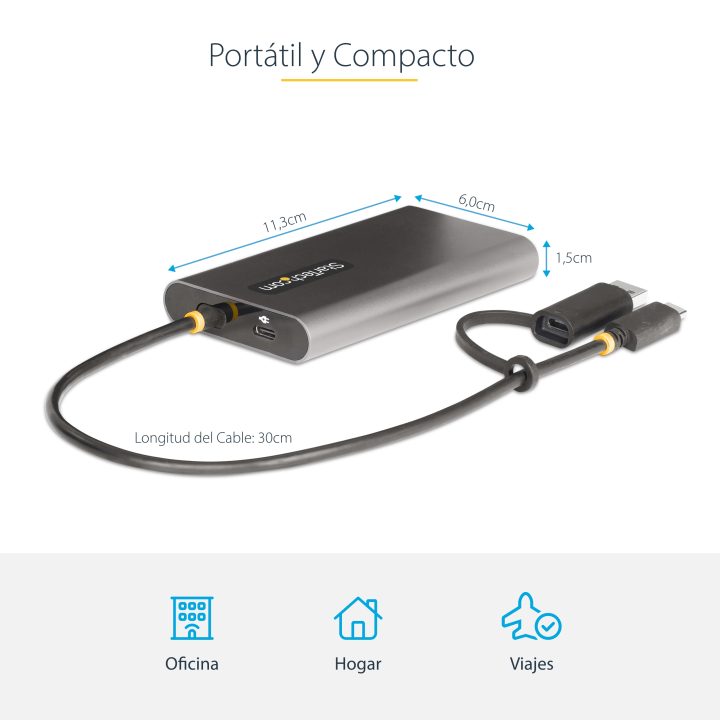 StarTech.com Adaptador USB-C a HDMI Duplo - USB Tipo C para 2…
