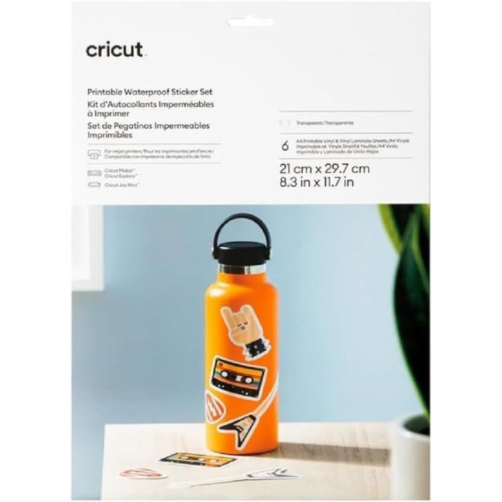 Cricut sticker set water proof a4 - 6 sheets (transparent) (2011892)