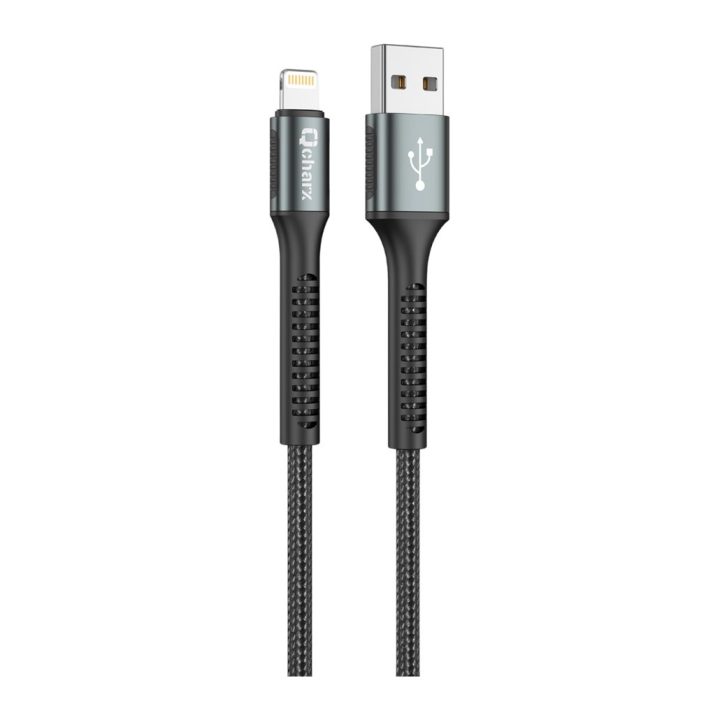 Qcharx International Cable Qcharx Prague USB to Lightning 3A-1m Black…