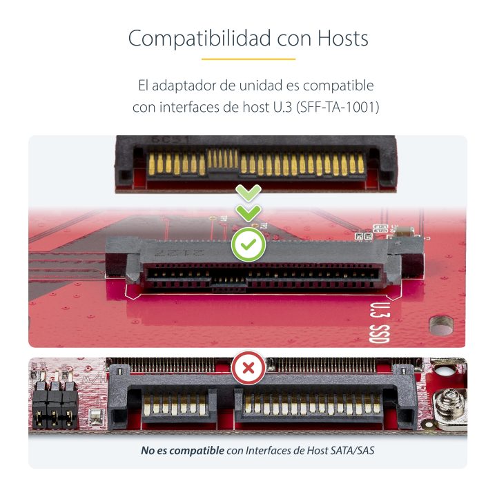 StarTech.com M.2 to U.3 Adapter for M.2 NVMe SSDs - M.2 PCIe to 2.5"…