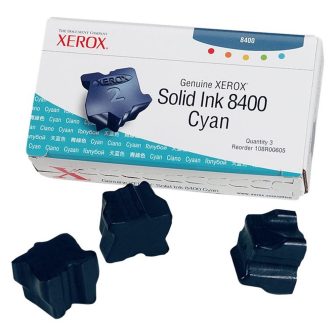 Tinta solida Xerox tektronix phaser 8400 cian 3 unidades (108R00605)