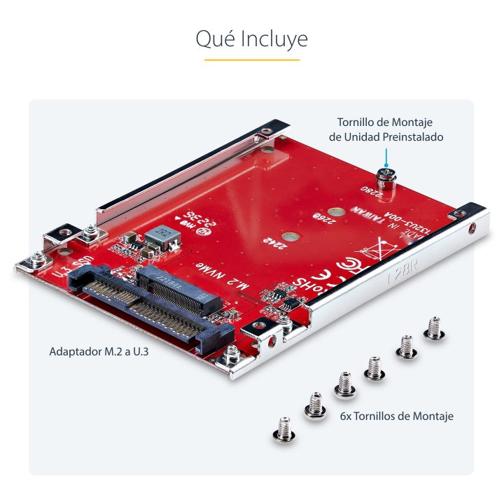 StarTech.com Adaptador M.2 para U.3 para SSDs M.2 NVMe - Conversor…