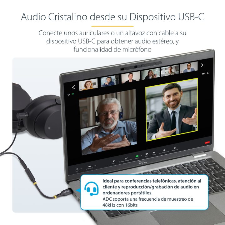 StarTech.com Adaptador de Audio USB-C a 3,5mm TRRS Minijack -…