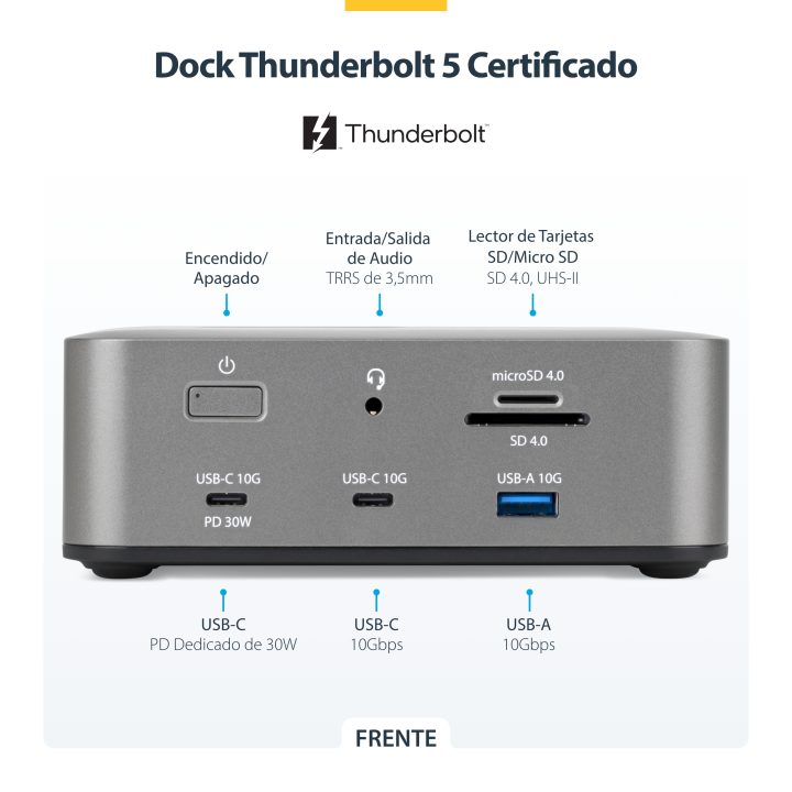 StarTech.com Universal Thunderbolt 5 Docking Station - 4K 144Hz/8K…