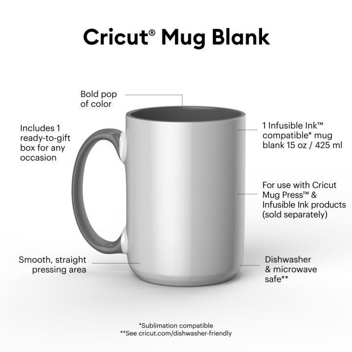 Cricut 2009330 Caneca Cinzento, Branco Universal 1 unidade(s)