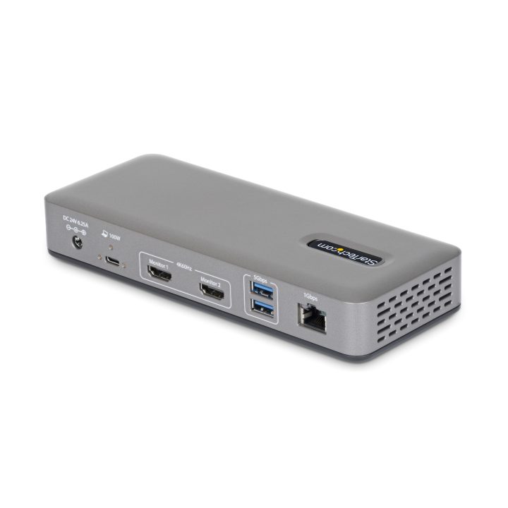StarTech.com 2-Monitor HDMI USB-C Docking Station - 4K 60Hz - 1Gbps…