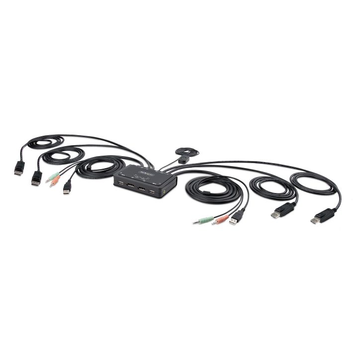 StarTech.com 2-Port KVM Switch for 2 DisplayPort Monitors - 4K 60Hz -…