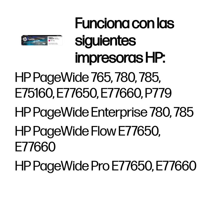 HP Cartucho PageWide 982X Original de alta capacidade magenta