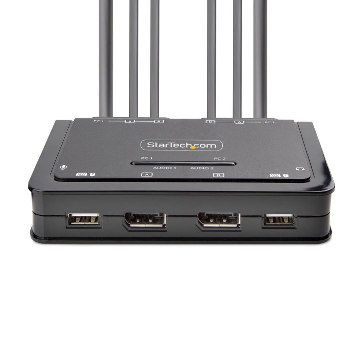 StarTech.com 2-Port KVM Switch for 2 DisplayPort Monitors - 4K 60Hz -…