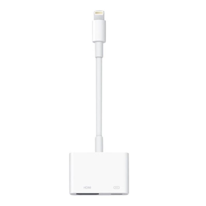 Adaptador Lightning para HDMI - Lightning Apple macho-fêmea-branco…