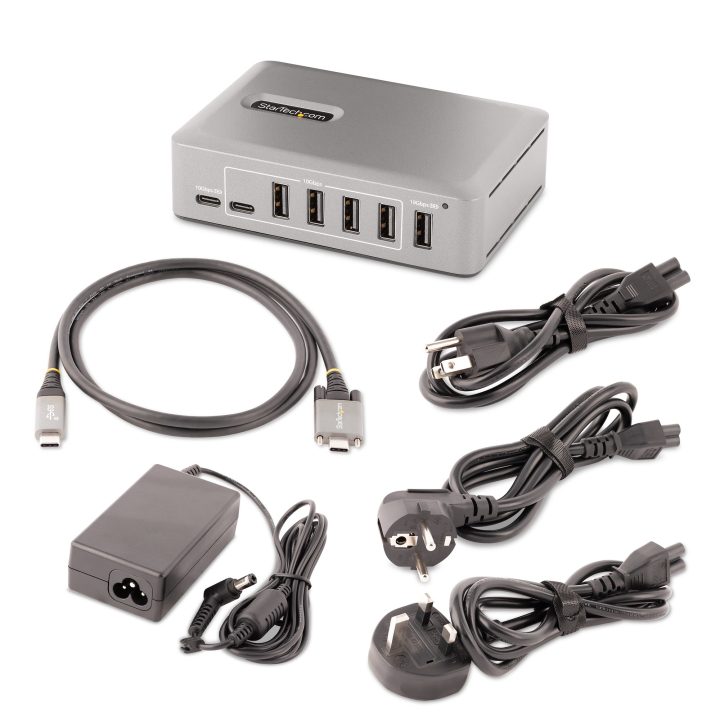 StarTech.com 10-Port USB-C Hub - 8x USB-A/2x USB-C - with 65W Power…