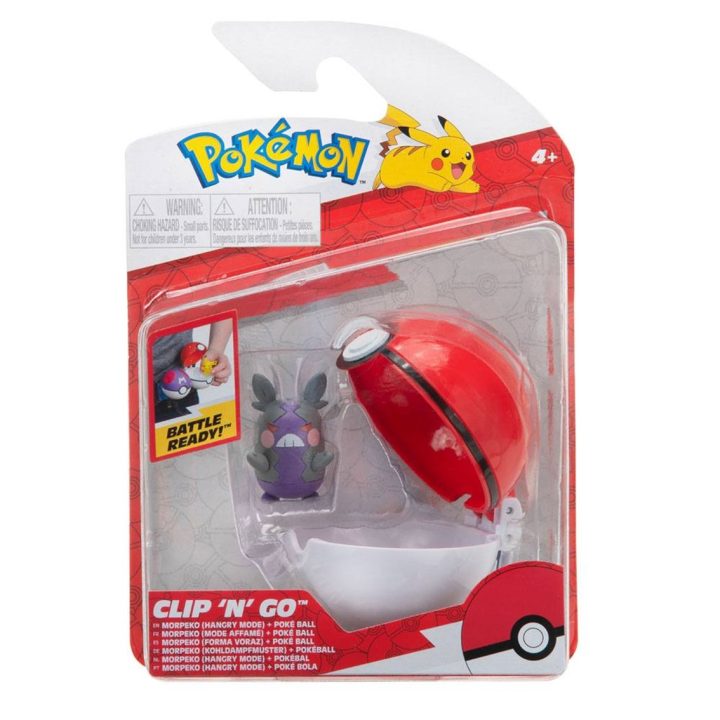 Jazwares Pokémon Clip 'n' Go Morpeko + Poké Ball Figure (JAZPKW0158)