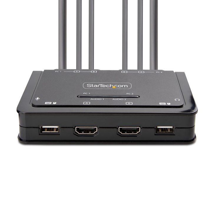 StarTech.com 2-Port HDMI KVM Switch Cable - 4K60 - Integrated 1.5m…