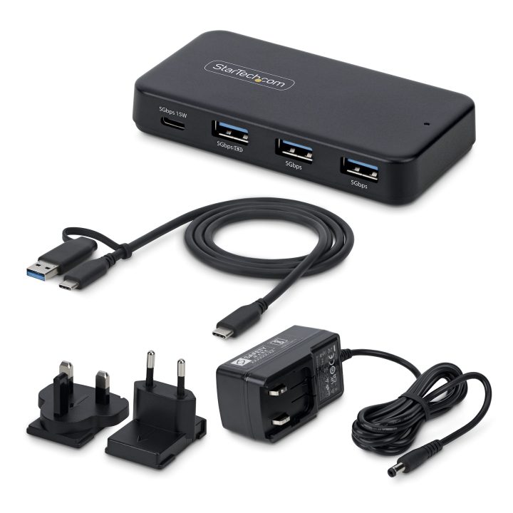 StarTech.com 4-Port USB-C and Type A Hub - 5Gbps USB Splitter -…