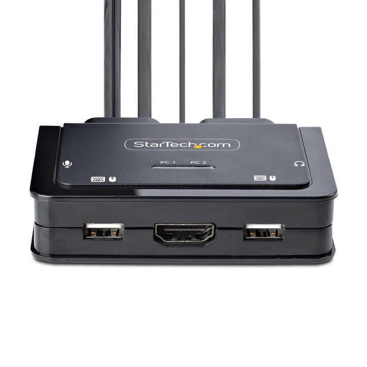 StarTech.com 2-Port Hybrid USB-C HDMI KVM Switch Cable - 4K 60Hz -…