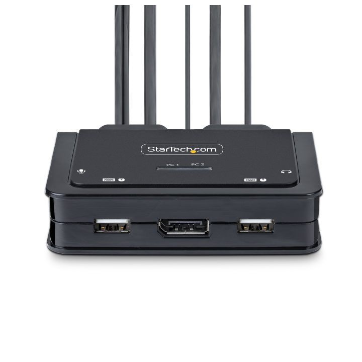 StarTech.com 2-Port Hybrid USB-C KVM Switch Cable - 4K60 - Integrated…