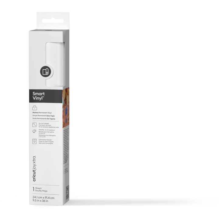 Cricut smart vinyl permanent joy xtra 24.1x91.5cm 1 sheet (white)…
