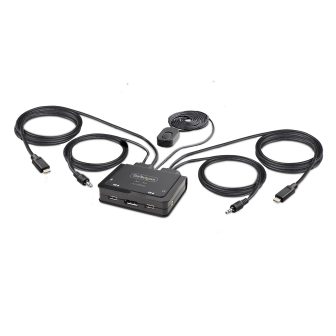 StarTech.com Cable Switch KVM USB-C de 2 Puertos - 4K60 - DisplayPort…