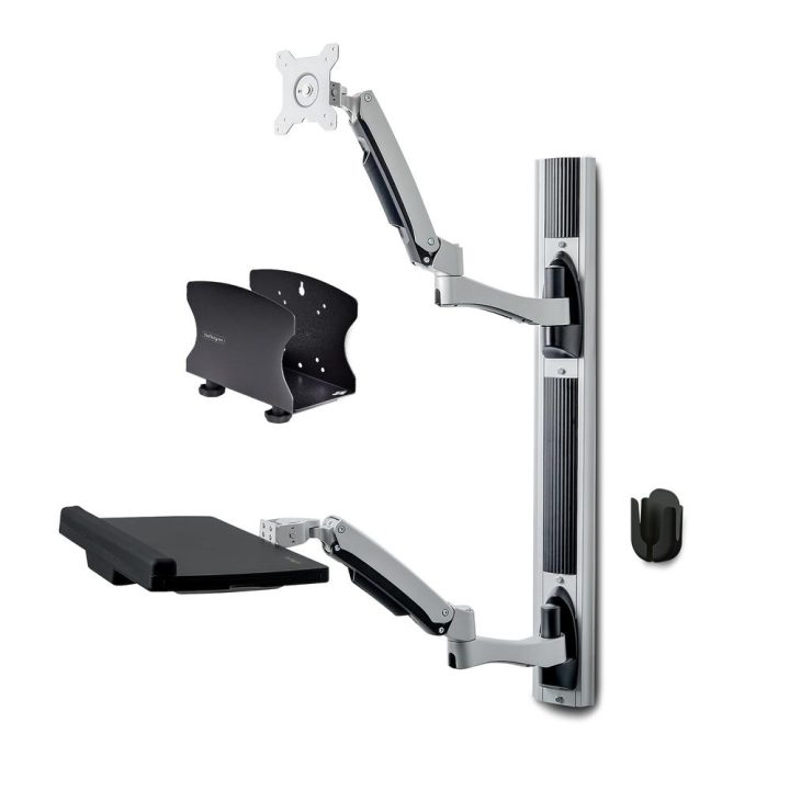 StarTech.com Wall-Mount Workstation for 27-Inch (10kg) VESA Monitor…