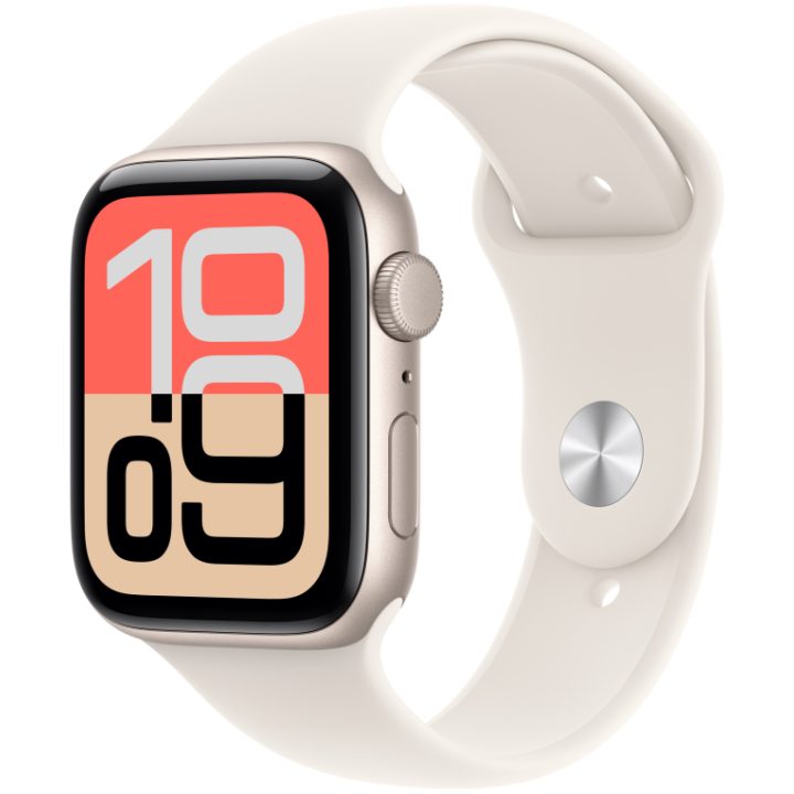 Apple Watch SE 3 GPS Smartwatch 44mm Starlight M-L (MEHJ4QL/A)