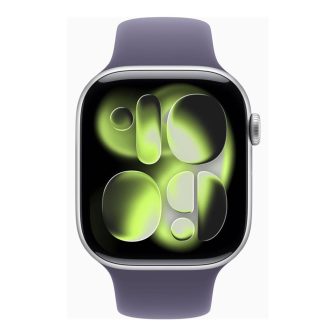 Apple Watch Series 11 GPS Smartwatch 46mm Silver Case Purple Mist…