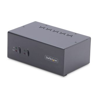 StarTech.com Switch KVM de 2 Puertos DisplayPort para 2 Monitores -…