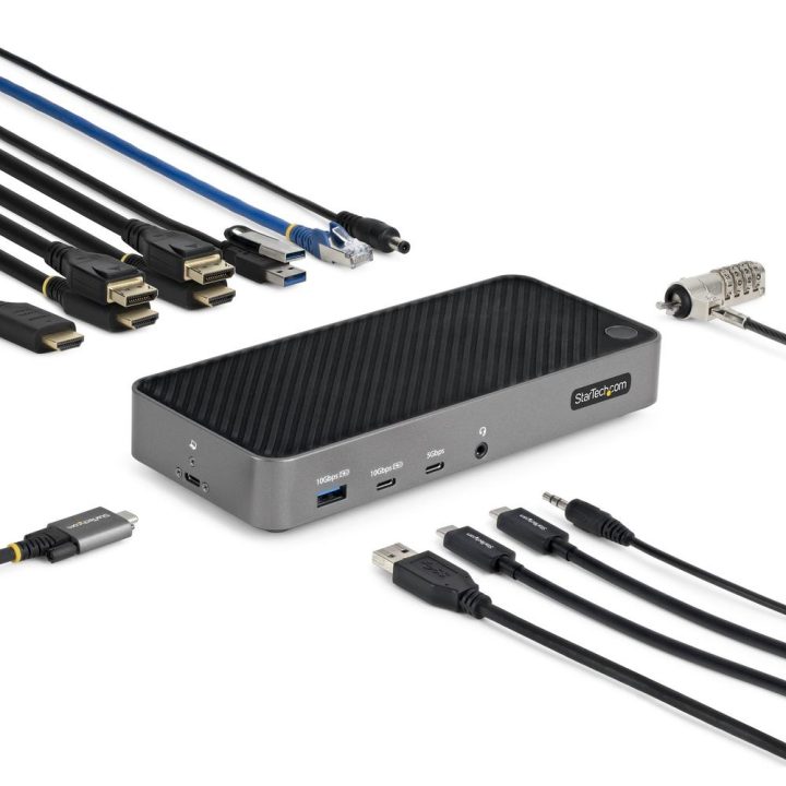 StarTech.com Docking Station USB-C para 3 Monitores - Dock USB Tipo C…