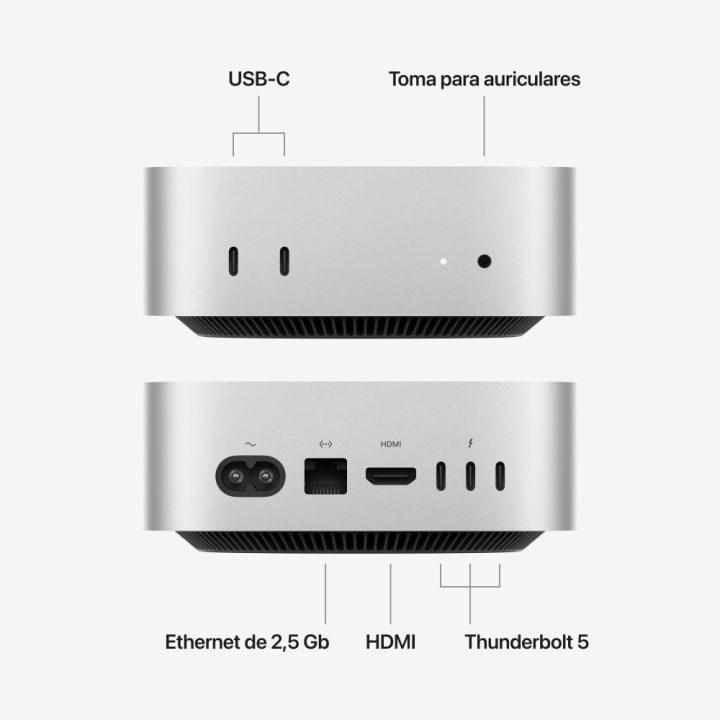 Apple Mac mini Silver Desktop M5 Pro Chip M5 Pro 15C-24GB-SSD…