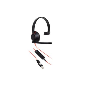 HP Poly Poly Blackwire 5210 Monaural Headset USB-C + 3.5 mm Connector…