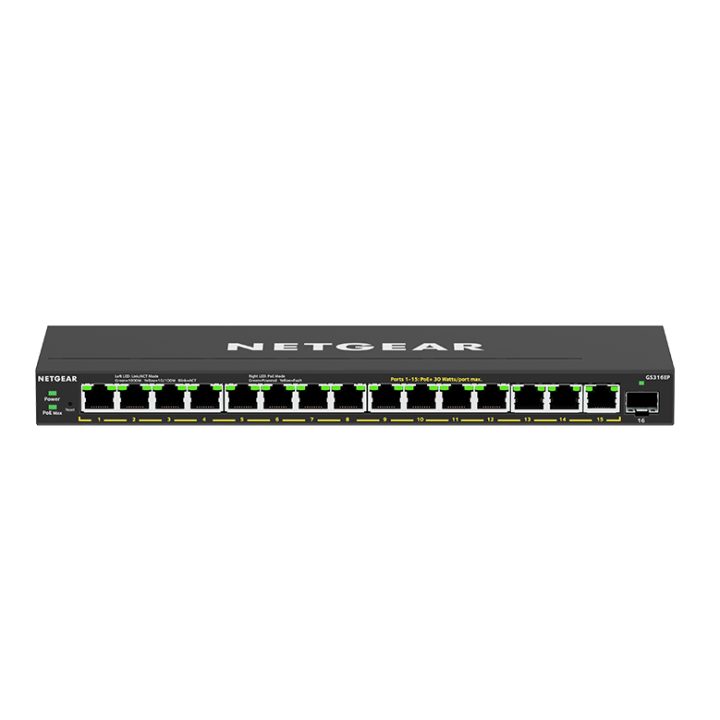 NETGEAR GS316EP Gerido Gigabit Ethernet (10/100/1000) Energia sobre…