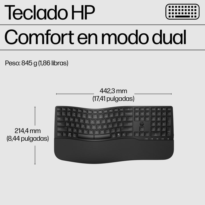 HP 685 Comfort Dual Mode Keyboard and Mouse Combo