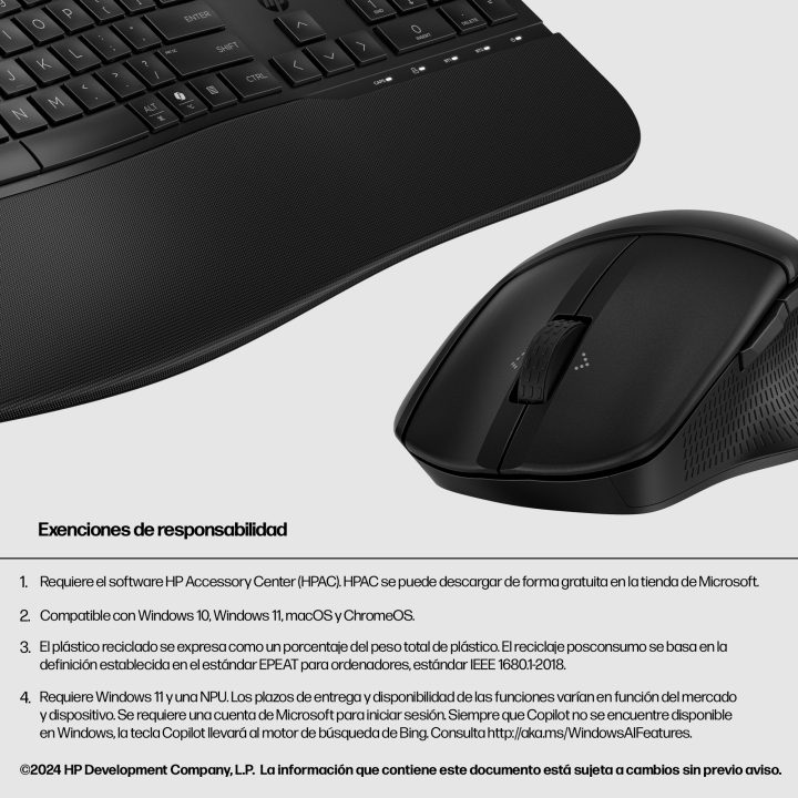 HP 685 Comfort Dual Mode Keyboard and Mouse Combo