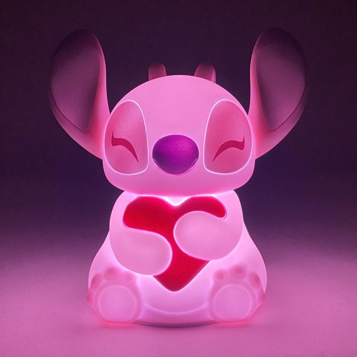 Lâmpada tátil Enesco Disney Stitch Angel com coração (6018033)