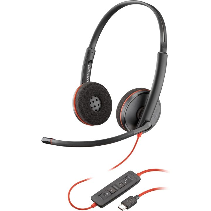 HP Poly Poly Blackwire 3325 Stereo Headsets with Microsoft Teams…