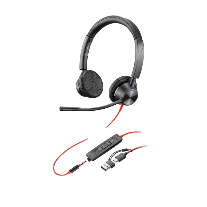 HP Poly Poly Blackwire 3325 Stereo Headsets with Microsoft Teams…