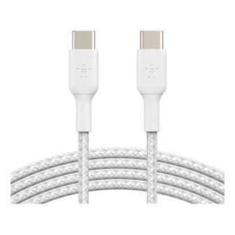 Cable USB-C Belkin 1m-macho-macho-blanco trenzado 2 unidades…